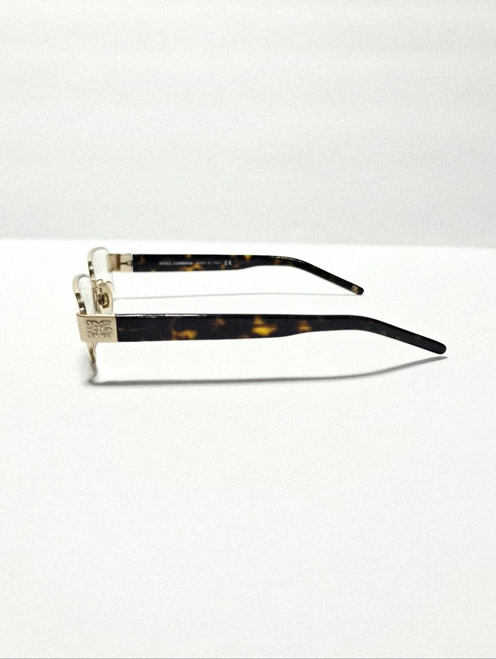 Dolce & Gabbana DG1108-B Gold Eyeglass Frames Missing 1 Stone G Logo